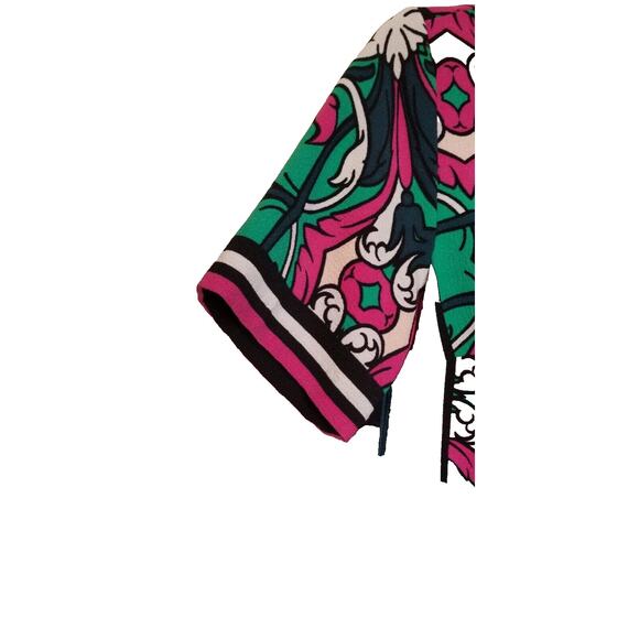 Gibson Latimer Career Casual Multicolor Mini Sheath Dress Short Sleeve Sz Small - Picture 3 of 6